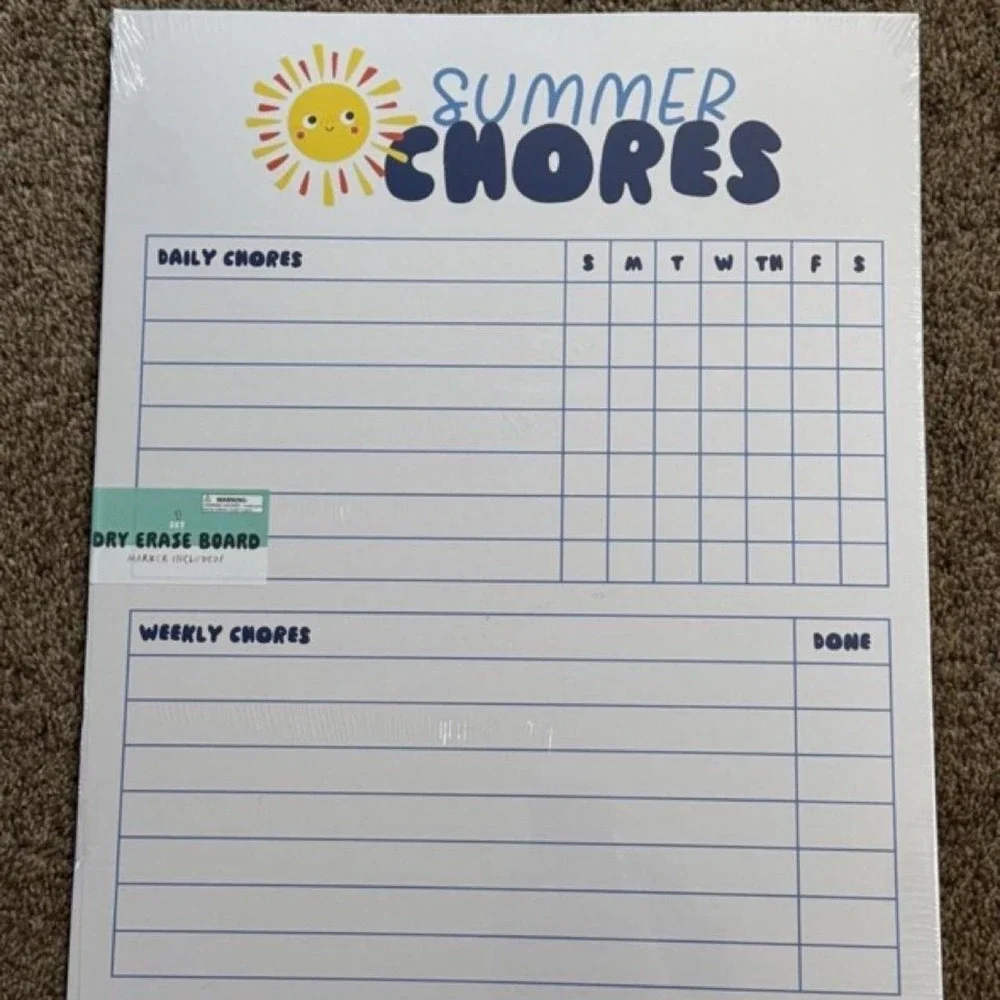 Magnetic Dry Erase Board - Summer Chores 15